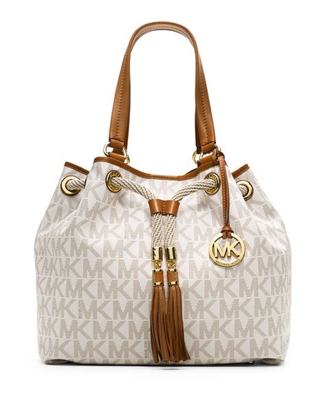 michael kors laarzen beige|michael kors leather tote.